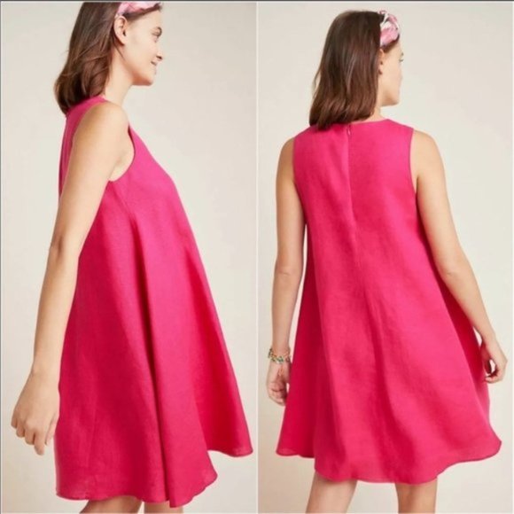 Anthropologie Maeve Linen Melbourne Swing Dress - Picture 2 of 11